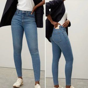 Everlane Stretch High Rise Skinny Ankle Jeans Mid Blue size 30